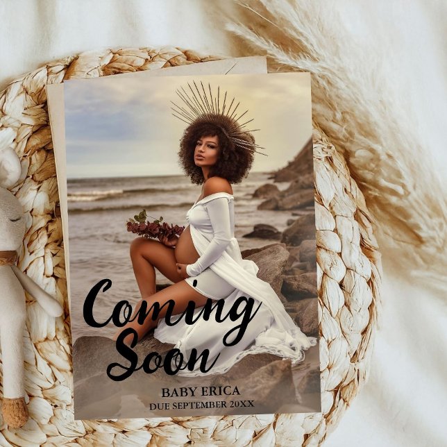 Pregnancy Photo Announcement | Minimal Coming Soon (Creator Uploaded)