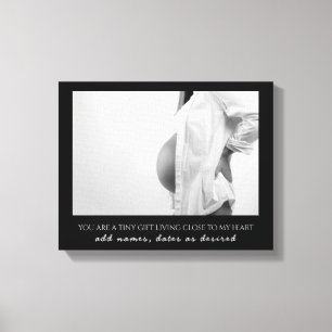 Pregnancy Photo Shoot Maternity Couple Keepsake Canvas Print