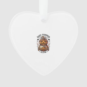 Pregnancy Pumpkin Shirt Vintage Halloween Belly De Ornament