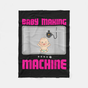 Pregnancy Reveal & Announcement Baby Making Ma Fleece Blanket