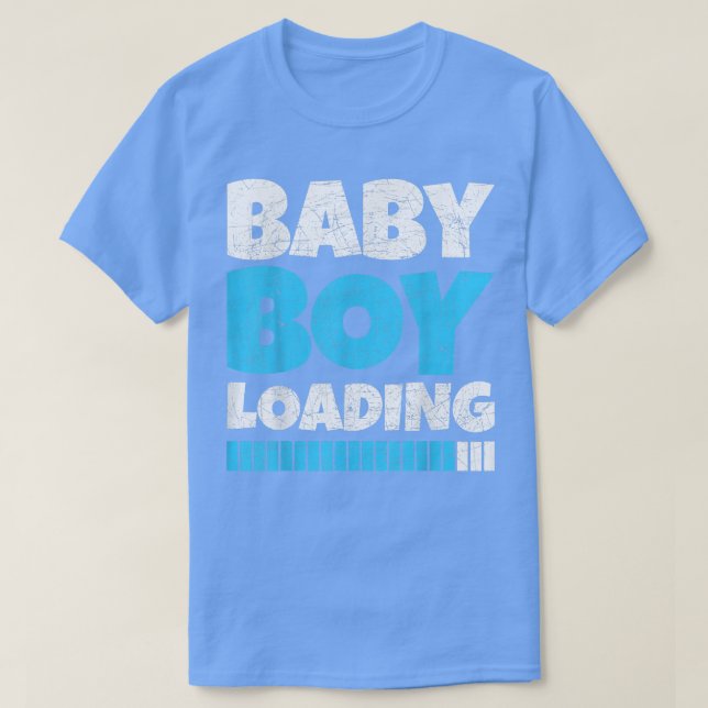 Pregnancy Reveal Future Parents Baby Boy Loading P T-Shirt (Design Front)