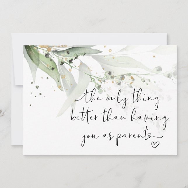 Pregnancy Reveal Grandparents We're Having a Baby Card (Front)