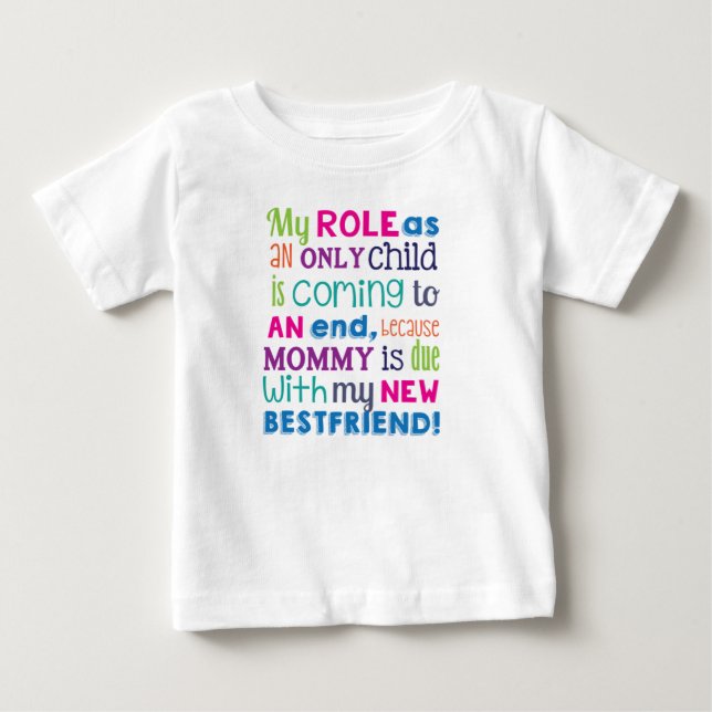 Pregnancy Reveal-New Baby Big Sister/Brother Shirt (Front)
