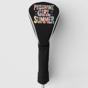 Pregnancy Reveal Pregnant Girl Summer Baby Shower Golf Head Cover