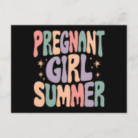 Pregnancy Reveal Pregnant Girl Summer Baby Shower 