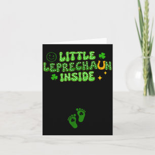 Pregnancy Reveal St Patrick's Day Illustration Card
