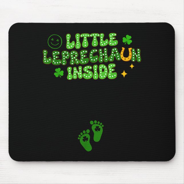 Pregnancy Reveal St Patrick's Day Mouse Pad (Front)