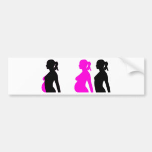 Pregnancy Silhouette Bumper Sticker