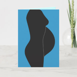 Pregnancy Tummy 1 Boy Folding Card Template