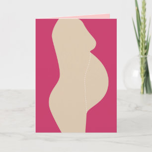 Pregnancy Tummy 4 Girl Folding Card Template