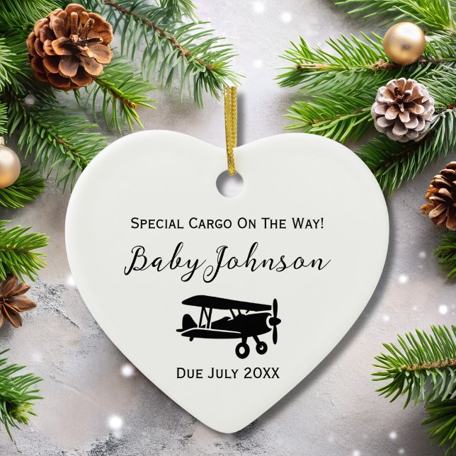 Pregnancy Ultrasound Baby Photo Aviation Custom Ceramic Tree Decoration (Creator Uploaded)