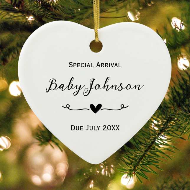 Pregnancy Ultrasound Baby Photo Special Arrival Ceramic Tree Decoration (Creator Uploaded)