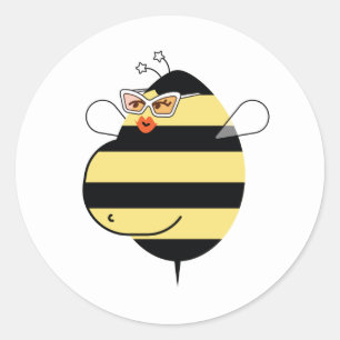 Pregnant Bee (orange lips & glasses) Envelope Seal