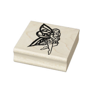 Pregnant Fairy Rubber Stamp