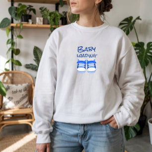 Pregnant First Mothers Day Blue baby shoes  Sweatshirt