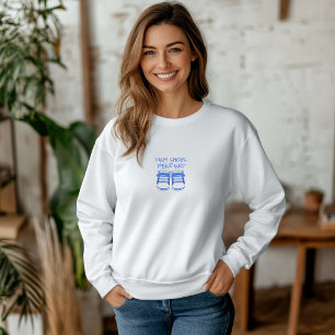 Pregnant First Mothers Day light blue baby shoes Sweatshirt