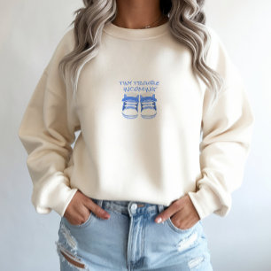 Pregnant First Mothers Day light blue baby shoes Sweatshirt