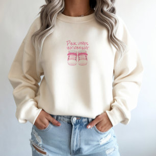 Pregnant First Mothers Day light pink baby shoes Sweatshirt