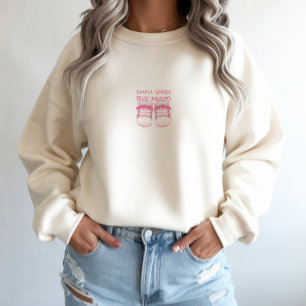 Pregnant First Mothers Day light pink baby shoes Sweatshirt