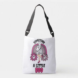 Pregnant Ghost Pink Expecting a little Boo Crossbody Bag