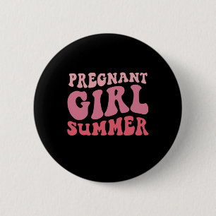 Pregnant Girl Summer  6 Cm Round Badge