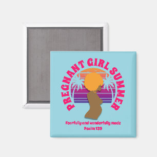 PREGNANT GIRL SUMMER Custom Christian Mom To Be Magnet
