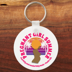 PREGNANT GIRL SUMMER Custom Christian Mum To Be Key Ring