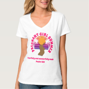 PREGNANT GIRL SUMMER Custom Christian Mum To Be T-Shirt
