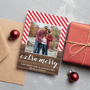 Pregnant Happy Holidays Merry Christmas Photo Card