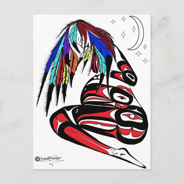 Pregnant Indian Women Announcement Postcard (Front)