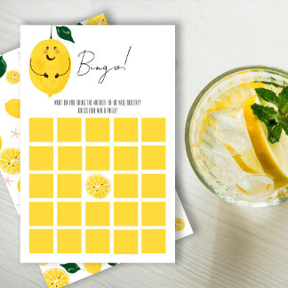 Pregnant lemon baby shower game Bingo