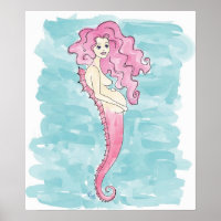 pregnant mermaid print
