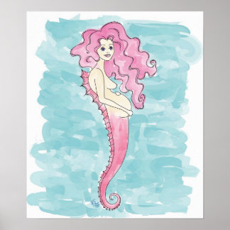 pregnant mermaid print