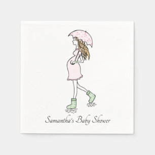 Pregnant Mum Baby Shower  Napkin