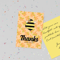 Pregnant Mum Bee with Glasses Orange Floral