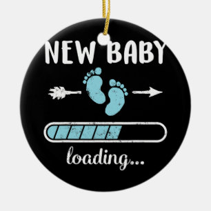 Pregnant Mum New Baby Boy Loading Son New Dad Ceramic Tree Decoration