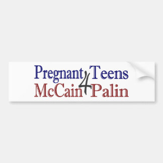 Pregnant Palin (Anti-McCain) Bumper Sticker