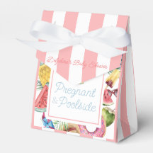 Pregnant & Poolside Tropical Girl Baby Shower
