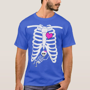 Pregnant Skeleton Baby Girl Women Xray Maternit T-Shirt
