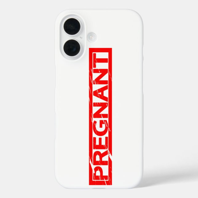 Pregnant Stamp Case-Mate iPhone Case (Back)