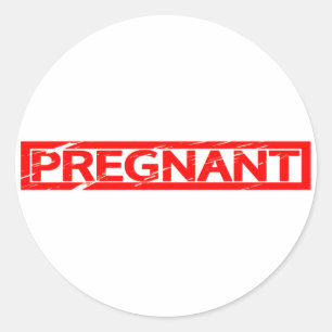 Pregnant Stamp Classic Round Sticker