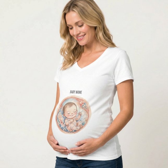 pregnant  T-Shirt (Pregnancy T-shirt
sleeping baby inside)