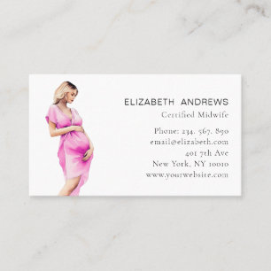 Pregnant woman Illustration, simply Business Card