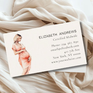 Pregnant woman Illustration, simply  Business Card