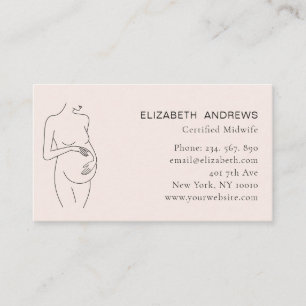 Pregnant woman Illustration, simply modern  Busine Business Card