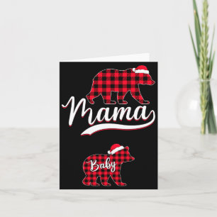 Pregnant Women Mom Mama Bear Pregnancy Christmas P Card