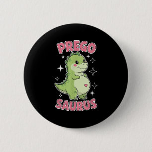 Pregosaurus Cute Retro Mummy Dinosaur Pregnancy An 6 Cm Round Badge