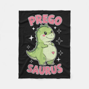 Pregosaurus Cute Retro Mummy Dinosaur Pregnancy An Fleece Blanket