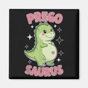 Pregosaurus Cute Retro Mummy Dinosaur Pregnancy An Magnet
