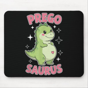 Pregosaurus Cute Retro Mummy Dinosaur Pregnancy An Mouse Pad
